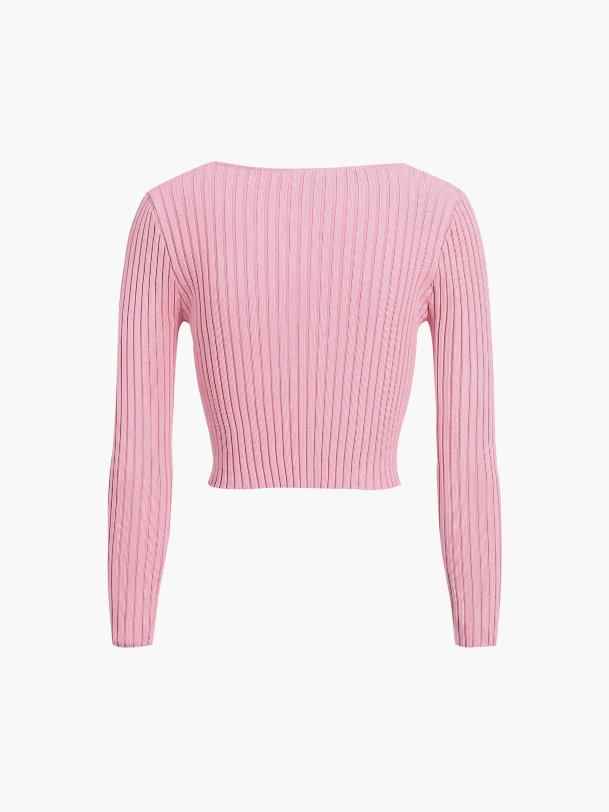Barbiecore Rib Örgü Üst