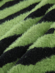 Doğa Büyüsü Zebra Desenli Kabarık Kazak