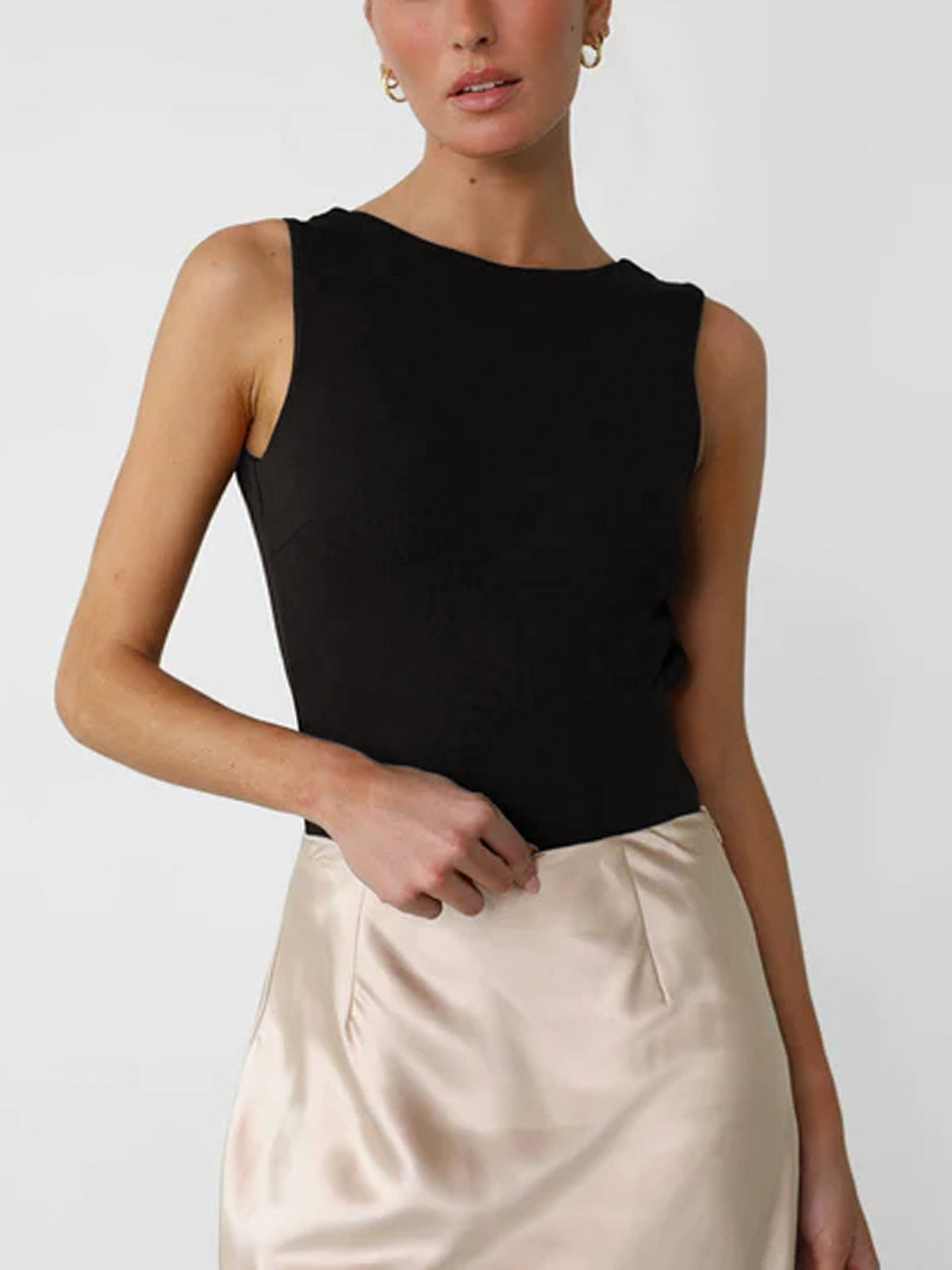 Slinky Açık Sırtlı Kolsuz Bodysuit