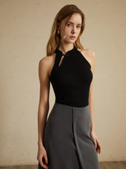 Nostaljik Düğmeli Örgü Süveter