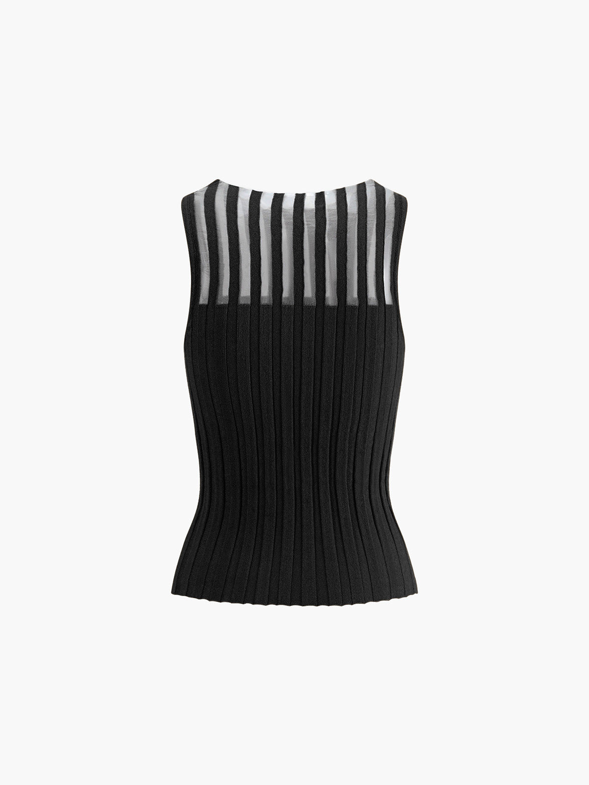 Şeffaf Ribanalı Tank Top