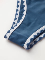 Kontrast Dikişli Düğüm Bikini Takımı