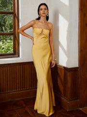 Çiçek Yaprağı Dantel Detaylı Uzun Elbise