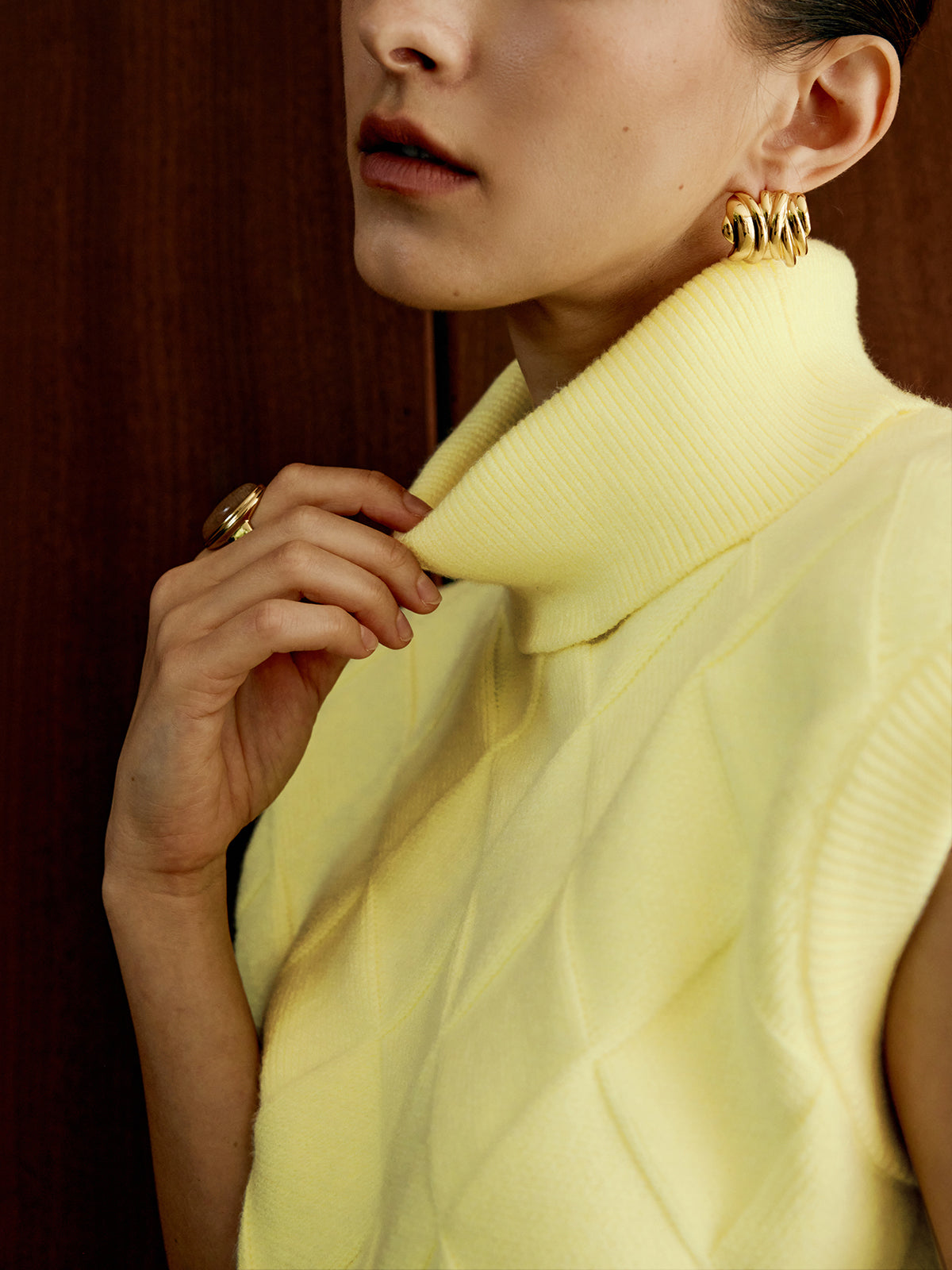 Turtleneck Elmas Kazak Yelek