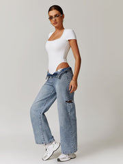 Marul Kenar Detaylı İnce Tulum