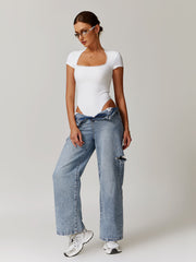 Marul Kenar Detaylı İnce Tulum