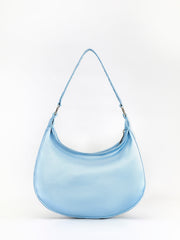 3D Çiçekli Hilal Fermuarlı Çanta