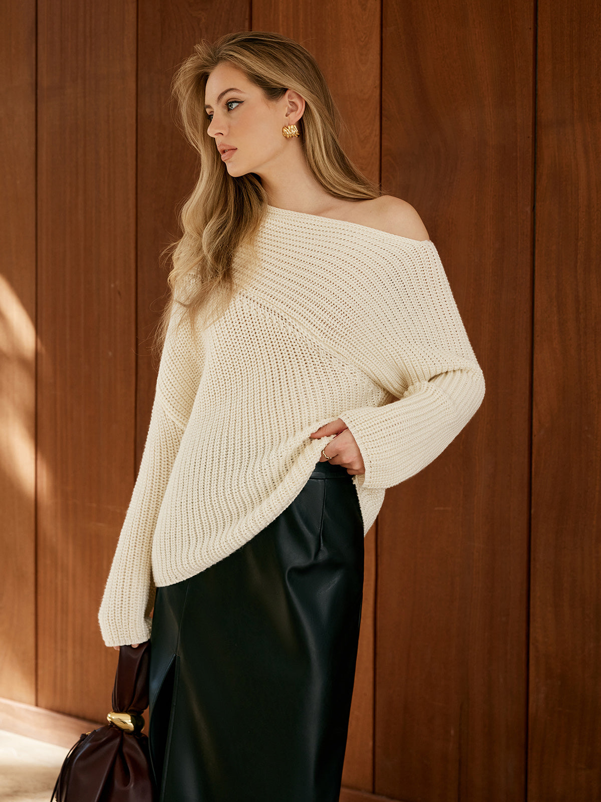Asimetrik Yakalı Sweatshirt