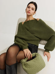 2'li Yarasa Kollu Triko Üst