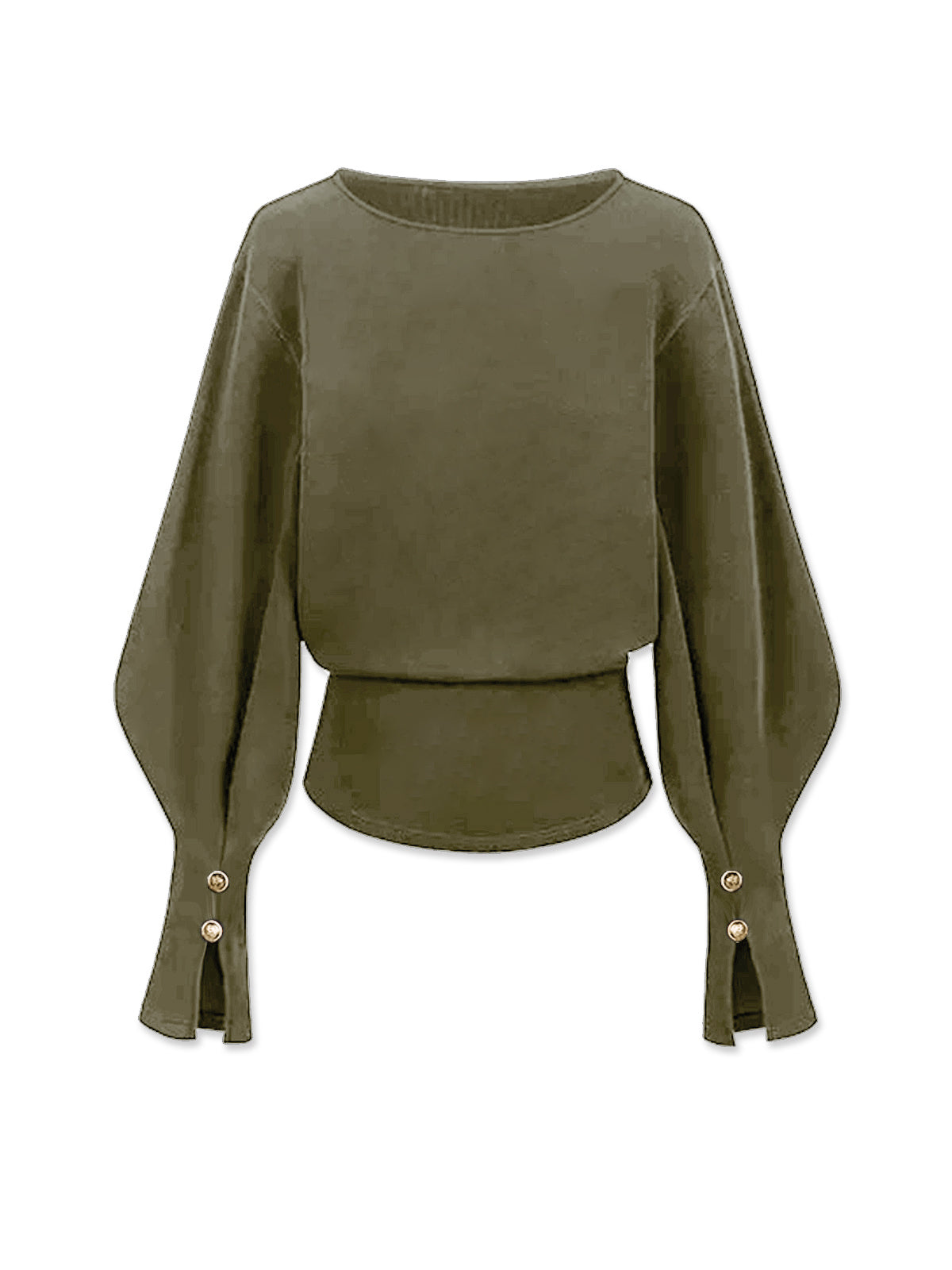 Çan Kollu Büzgülü Sweatshirt