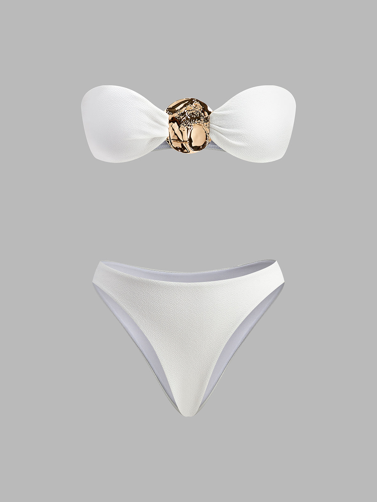 Altın Detaylı Bikini Ve Örtü