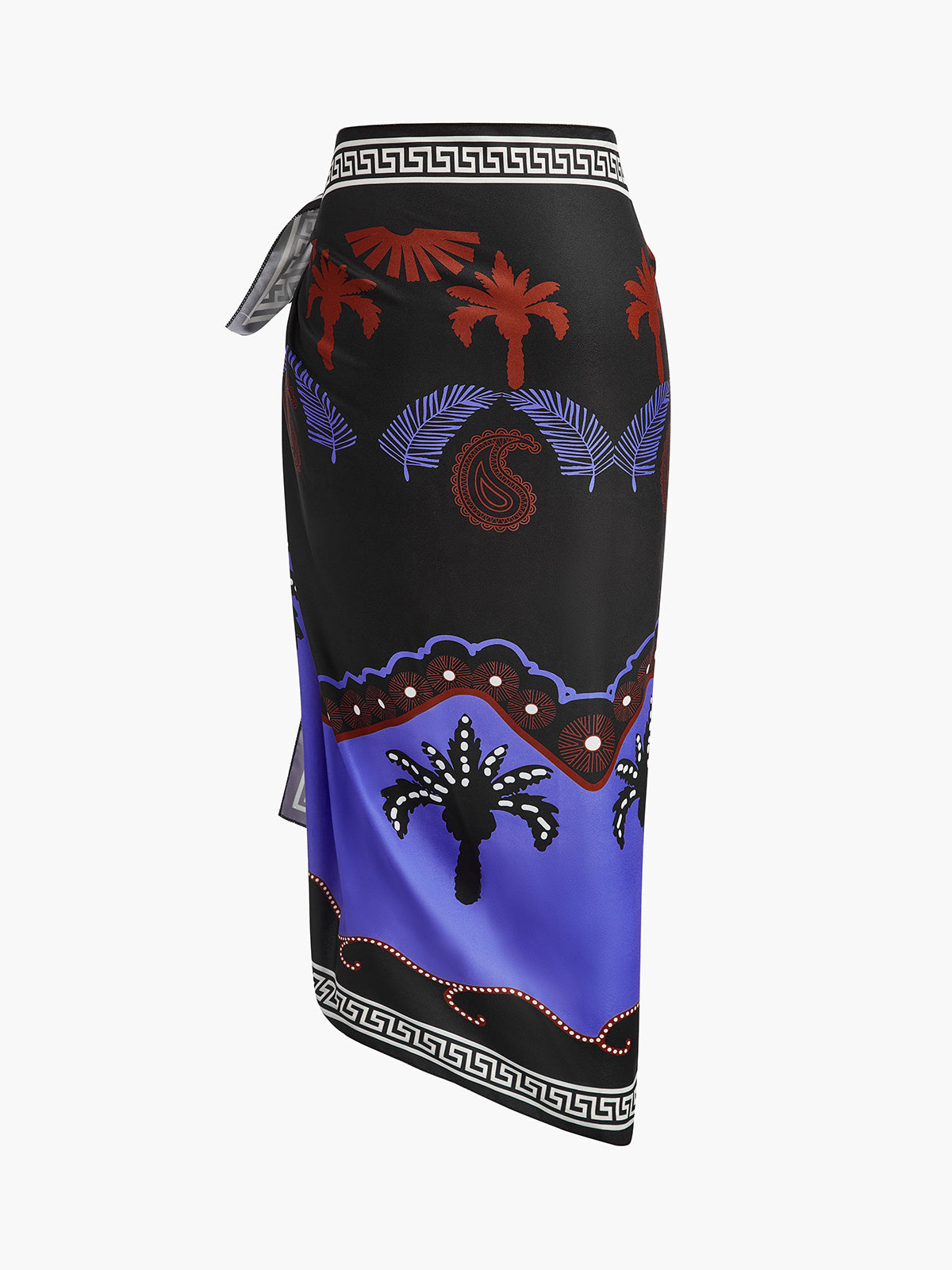 Baskılı Bağcıklı Sarong Örtüsü