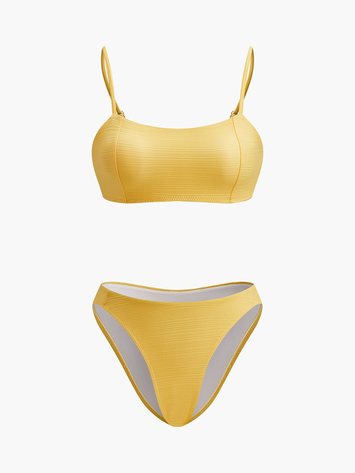 Dokulu Yuvarlak Yaka Bikini Takımı
