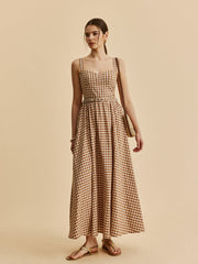 Kalp Yaka Kuşaklı Büstiyer Elbise