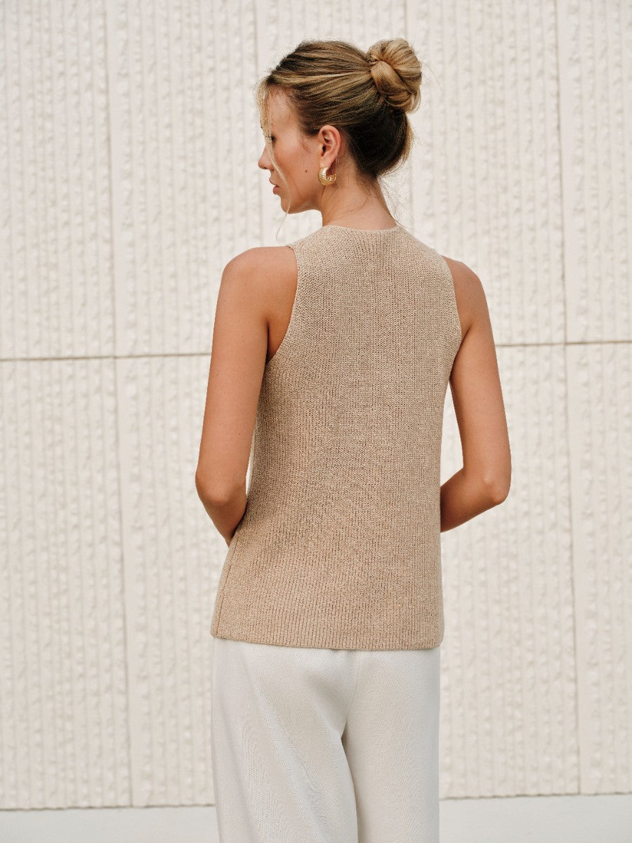 Halter Çapraz Yakalı Tank Top