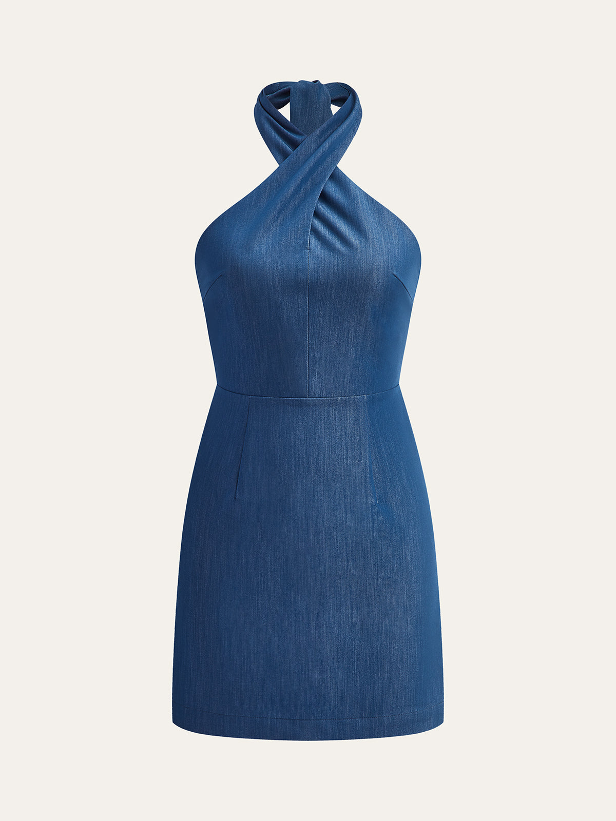 Halter Yaka Mini Elbise