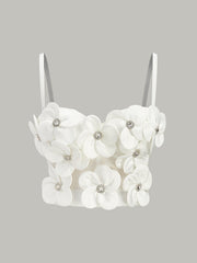 3D Çiçekli Süslemeli Korse