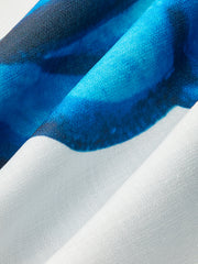 Sırtı Açık Çiçek Desenli Maxi Elbise