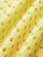 Açık Dikişli Örgü Yaka Üst