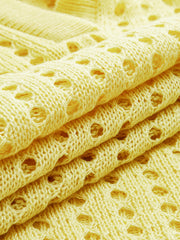 Açık Dikişli Örgü Yaka Üst