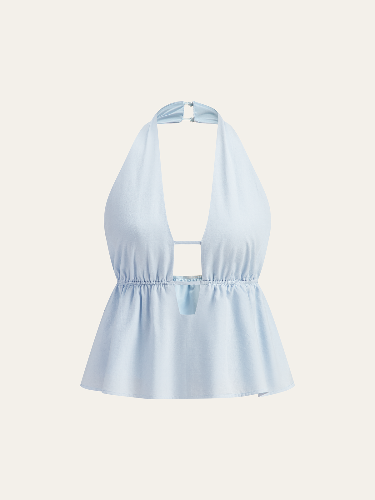 Halter Yaka Üst Ve Bağcıklı Etek Takımı