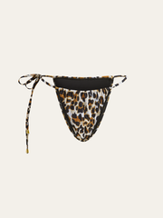 Leopar Desenli Bağlamalı Bikini Altı