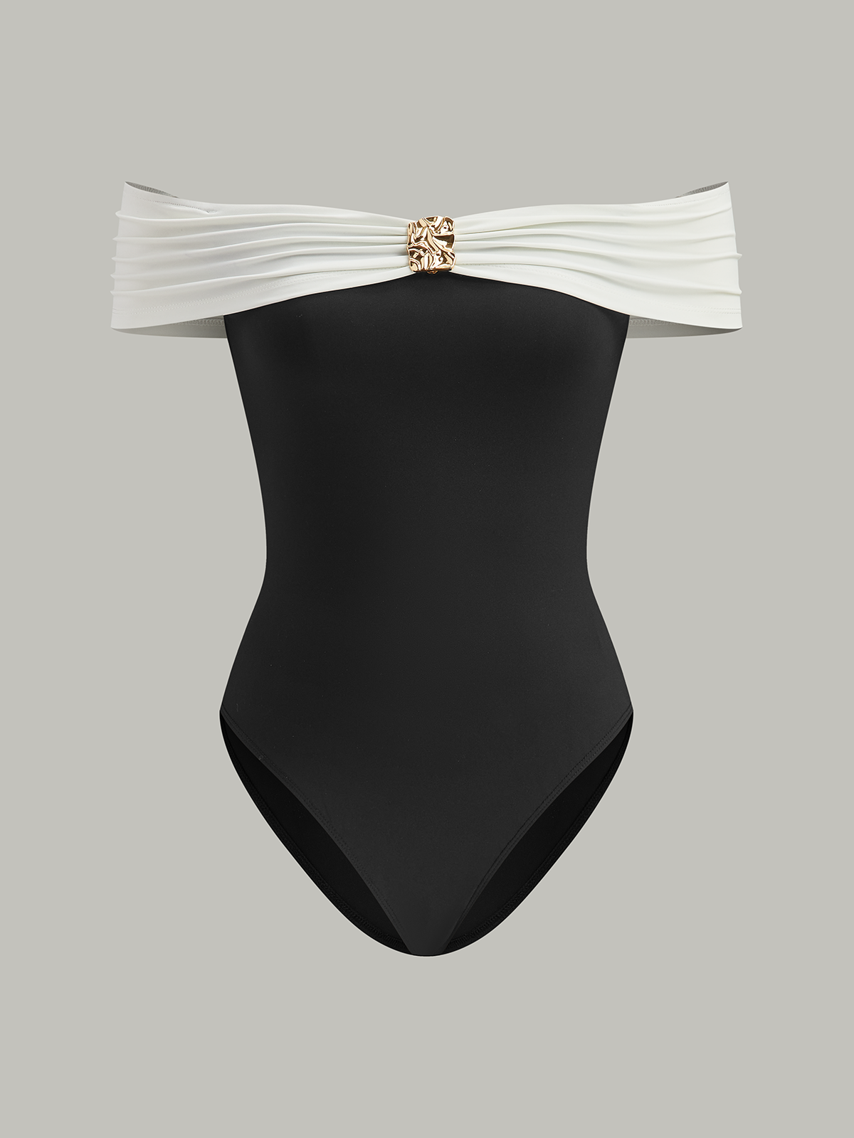 Metal Dekorlu Omuz Açık Bodysuit