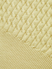 Metal Düğmeli Kablo Örgü Bel Şekillendirici Yelek