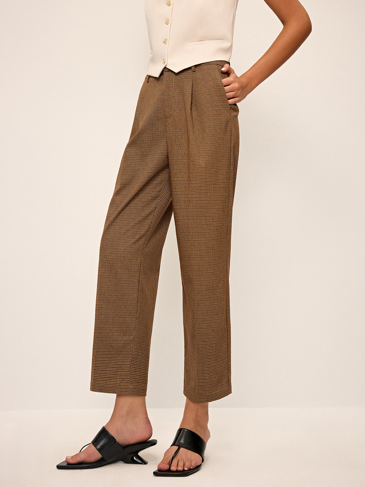 Houndstooth Kısa Pantolon