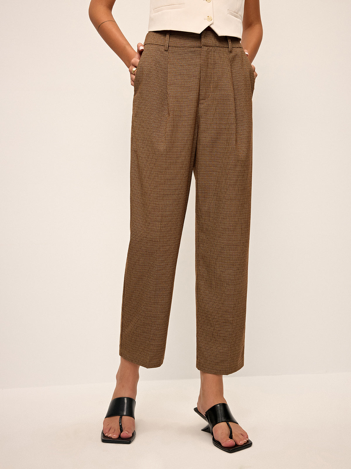 Houndstooth Kısa Pantolon