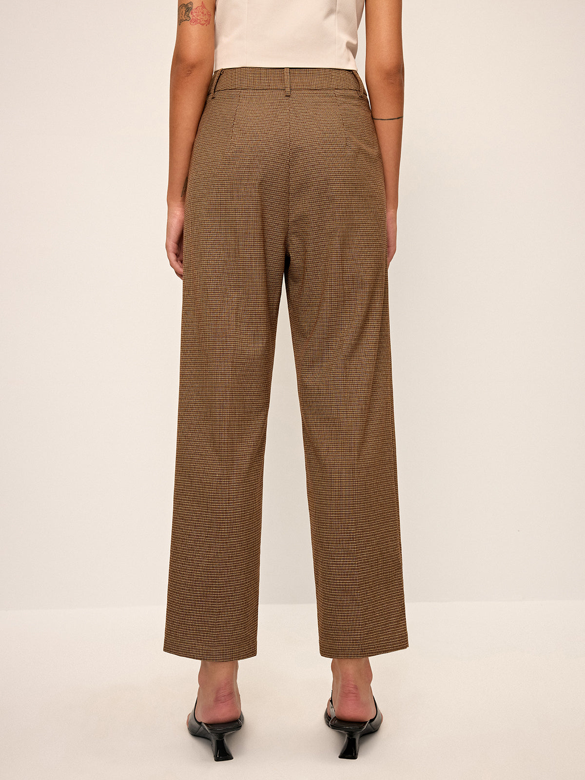 Houndstooth Kısa Pantolon