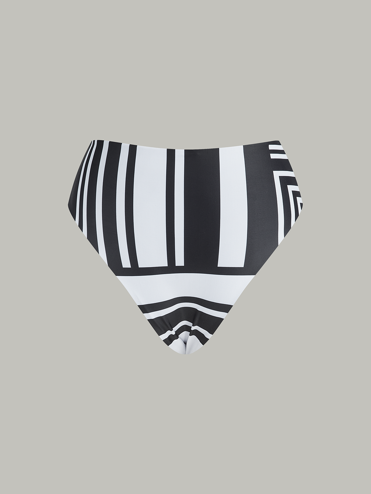 Geometrik Desenli Yüksek Belli Bikini Altı