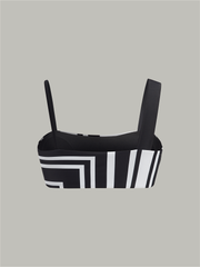 Geometrik Baskılı Asimetrik Askılı Bikini Üstü