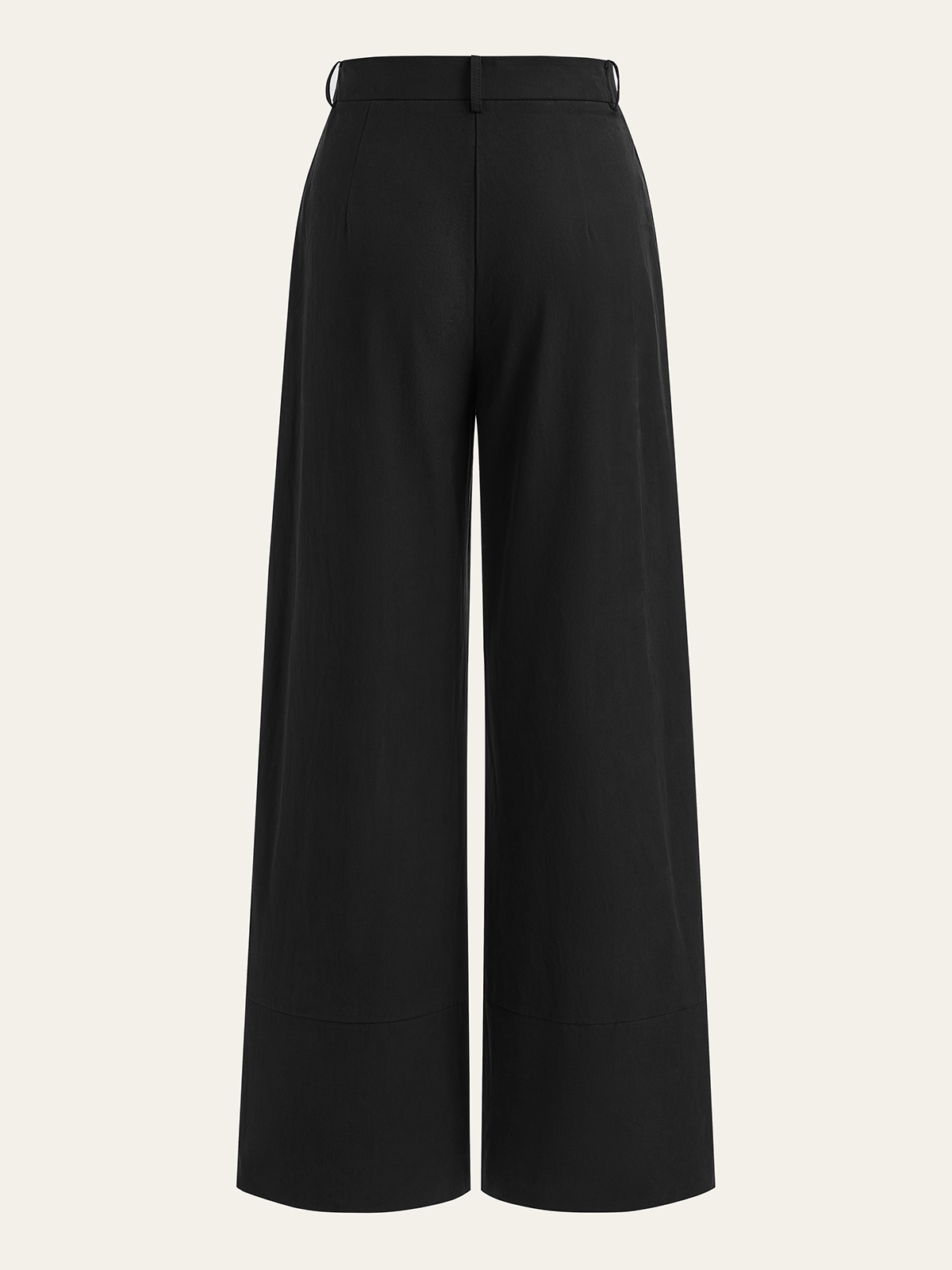 Düğme Detaylı Geniş Paça Pantolon