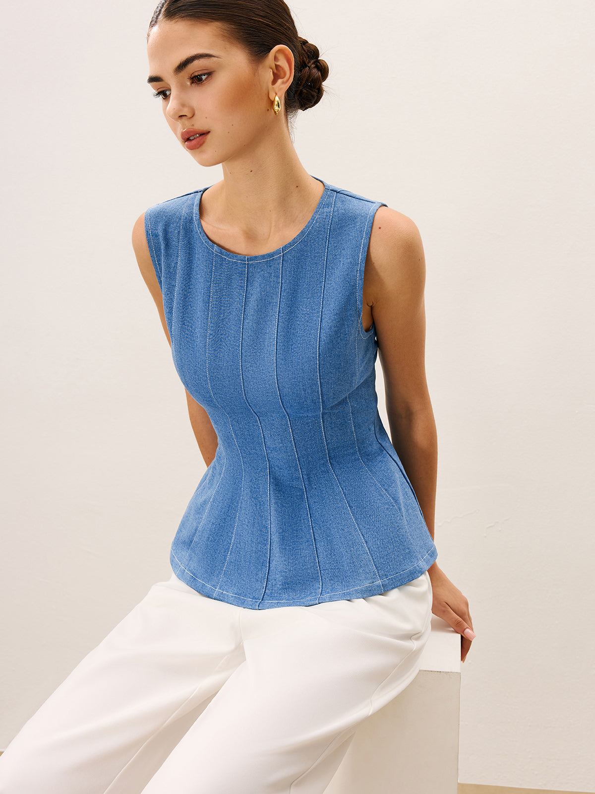 Kot Peplum Üst