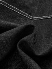 Fermuarlı Bol Kesim Kot Ceket