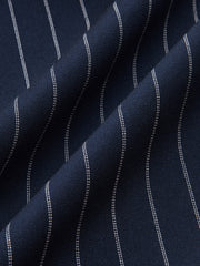 Asimetrik Çizgili Geniş Paça Metal Düğmeli Pantolon