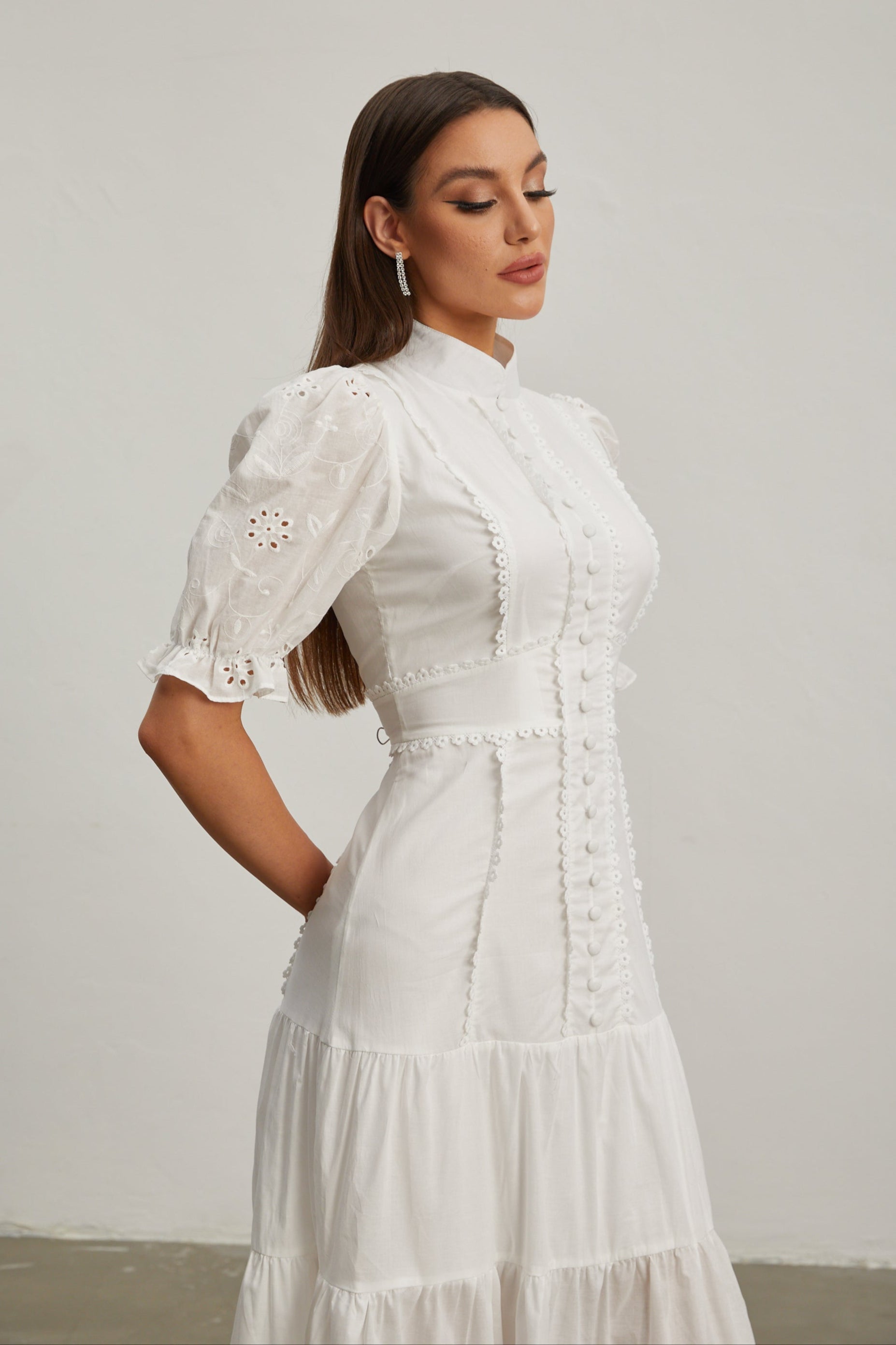 Dantel Midi Elbise