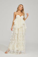 Sylvie Fleur Dantel Maxi Elbise