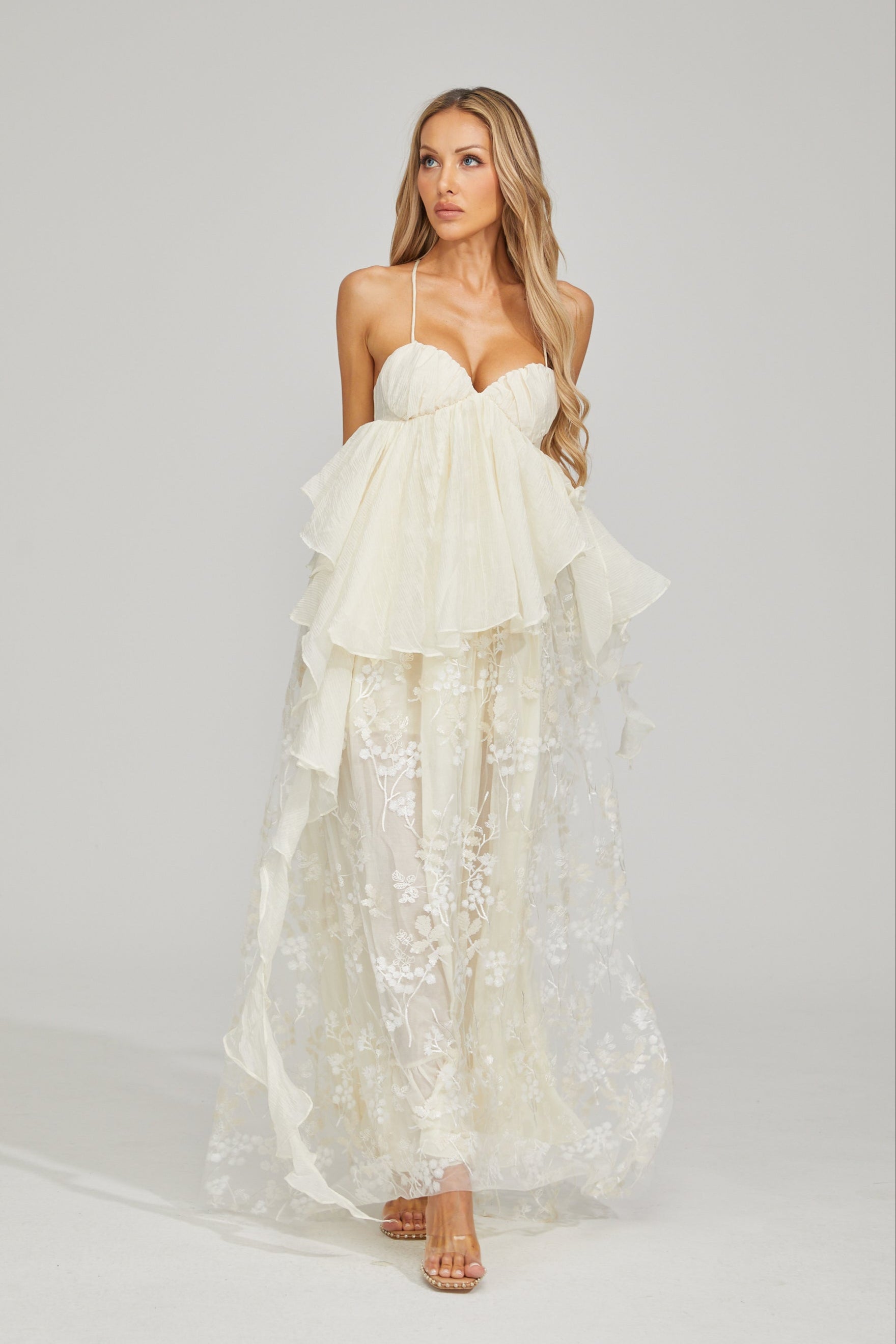 Sylvie Fleur Dantel Maxi Elbise