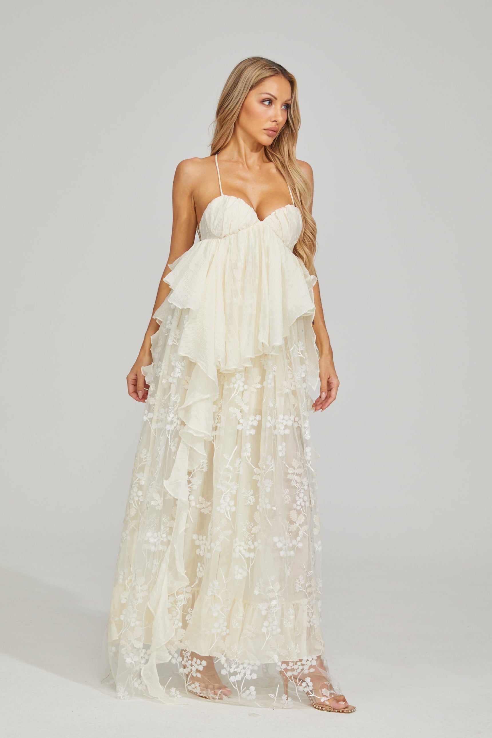 Sylvie Fleur Dantel Maxi Elbise