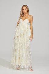 Sylvie Fleur Dantel Maxi Elbise