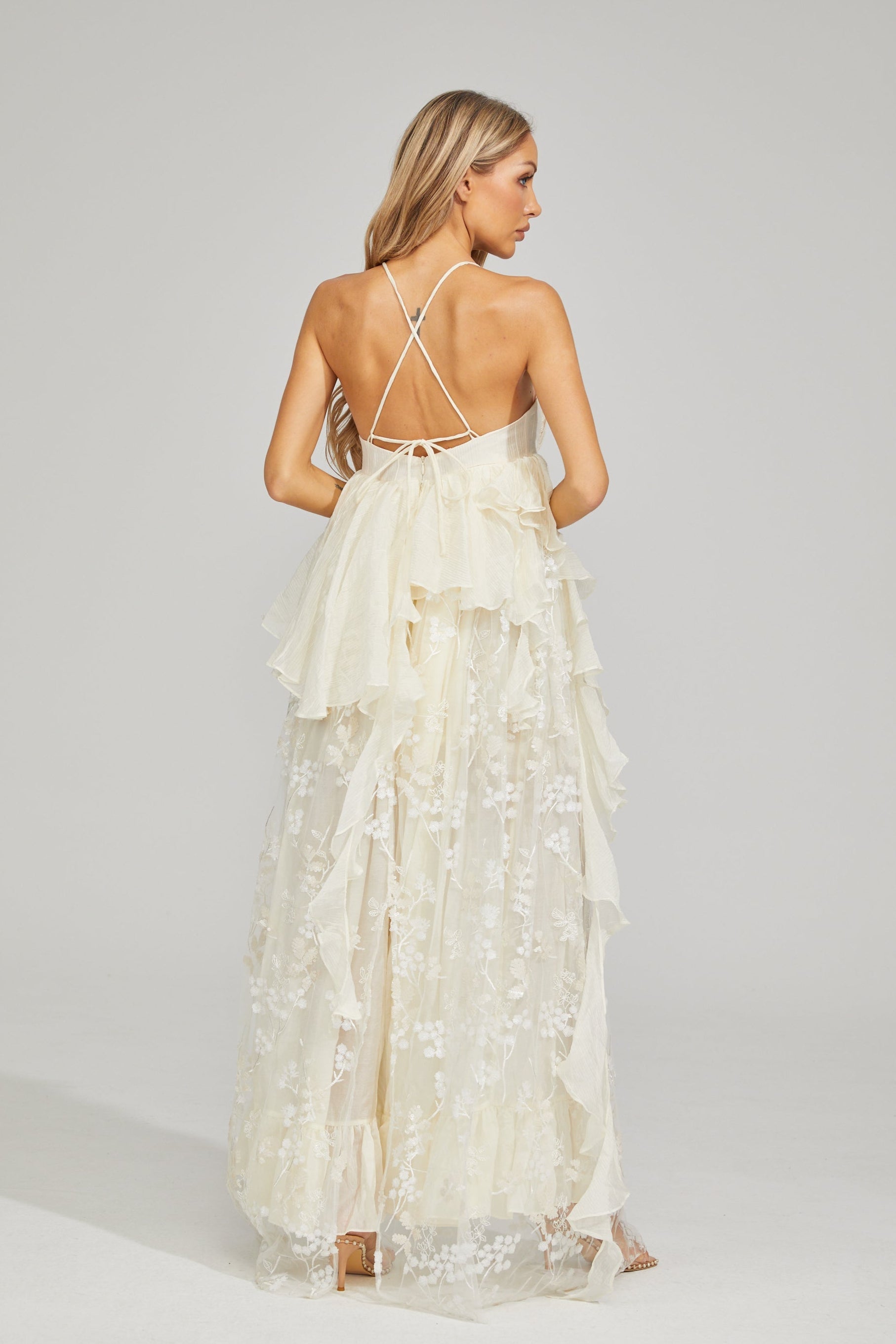 Sylvie Fleur Dantel Maxi Elbise