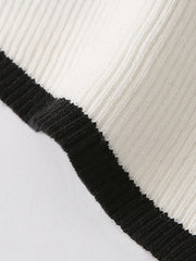 Asimetrik Kesim Yüksek Yaka Kazak