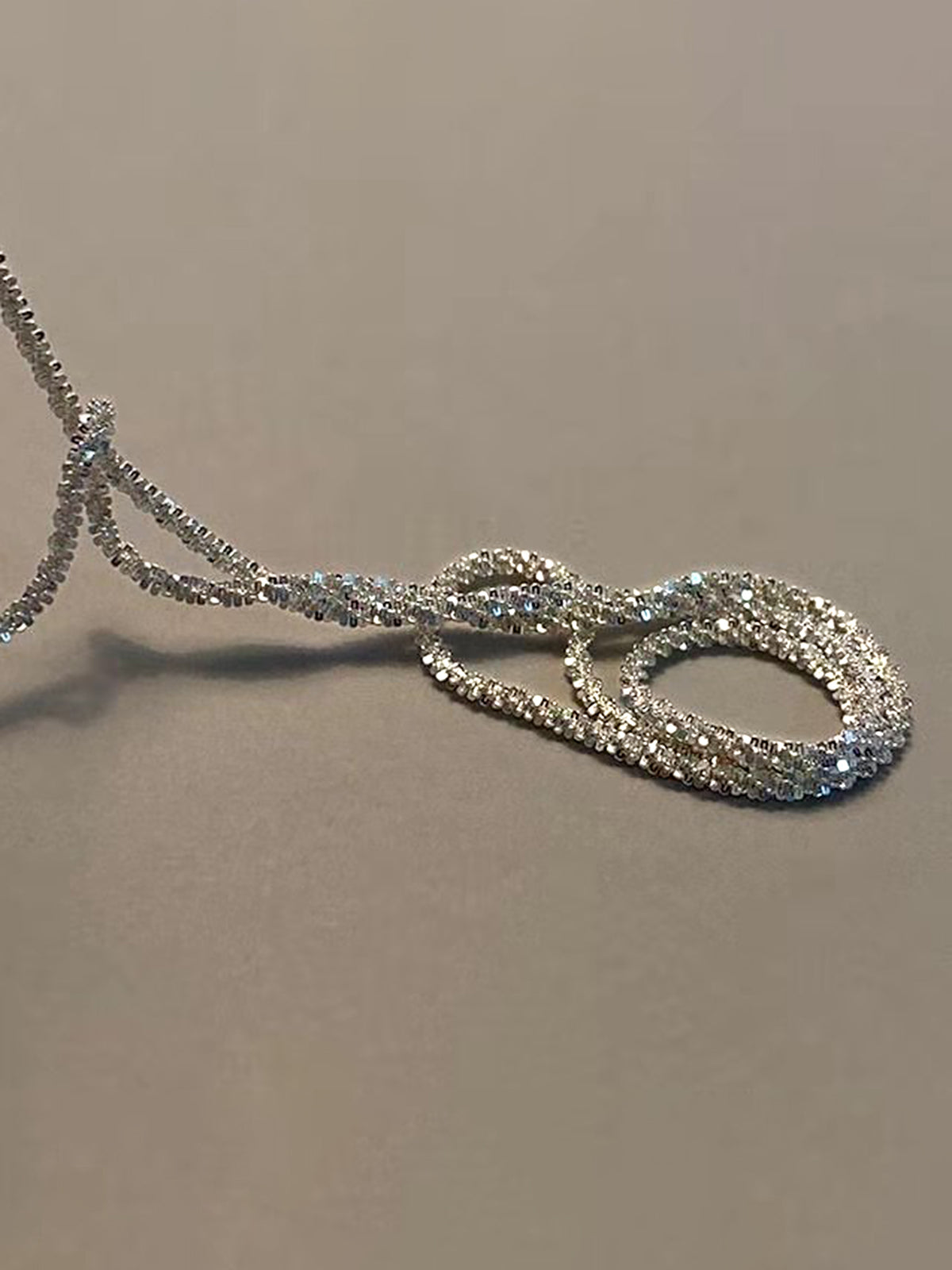 Swarovski Taşlı Gümüş Kaplama Kolye