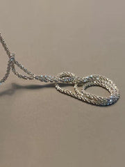 Swarovski Taşlı Gümüş Kaplama Kolye