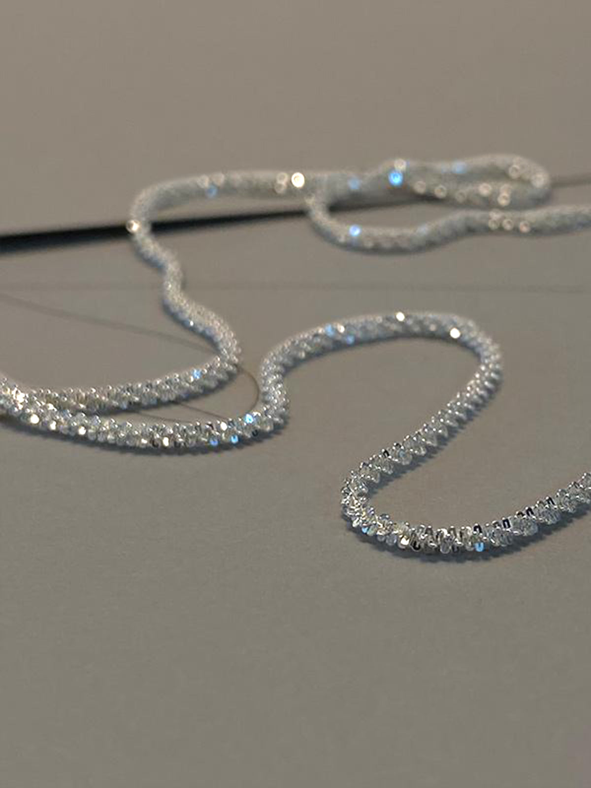 Swarovski Taşlı Gümüş Kaplama Kolye