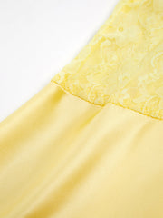 Asimetrik Dantel Straplez Midi Elbise