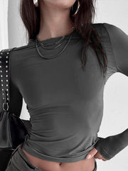 Yarı Şeffaf Uzun Kollu Gömlek