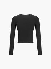 Düğmeli Uzun Kollu Bluz